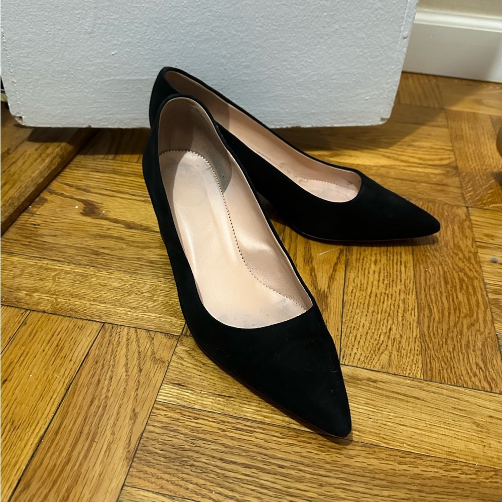 J.Crew Black Suede Block Heels / Shoes (9)